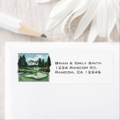 Vintager Golfplatz Rücksendeadressen-Aufkleber (Insitu)