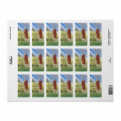 Vintager Golfspieler Adressaufkleber (Vorne)