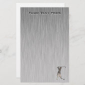 Vintager Golfspieler; Cool Briefpapier (Vorne/Hinten)
