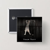 Vintager Golfspieler; Cool Button (Vorne & Hinten)