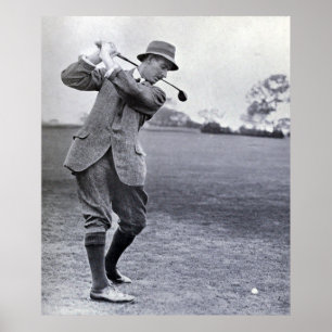 Vintager Golfspieler: Harry Vardon Poster