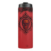 Vintager Gothic Black & Red Skull Thermosbecher (Vorderseite)