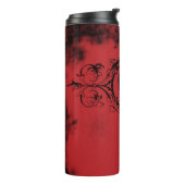 Vintager Gothic Black & Red Skull Thermosbecher (Nach links gedreht)