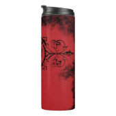 Vintager Gothic Black & Red Skull Thermosbecher (Nach rechts gedreht)