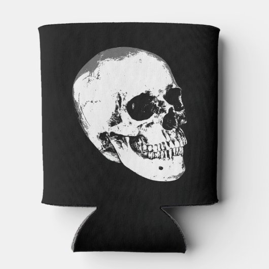Vintager Gothic-Schädel Dosenkühler (Rückseite)