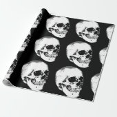 Vintager Gothic-Schädel Geschenkpapier (Ungerollt)