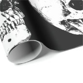 Vintager Gothic-Schädel Geschenkpapier (Rolleneckpunkt)