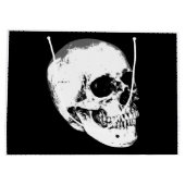 Vintager Gothic-Schädel Große Geschenktüte (Rückseite)