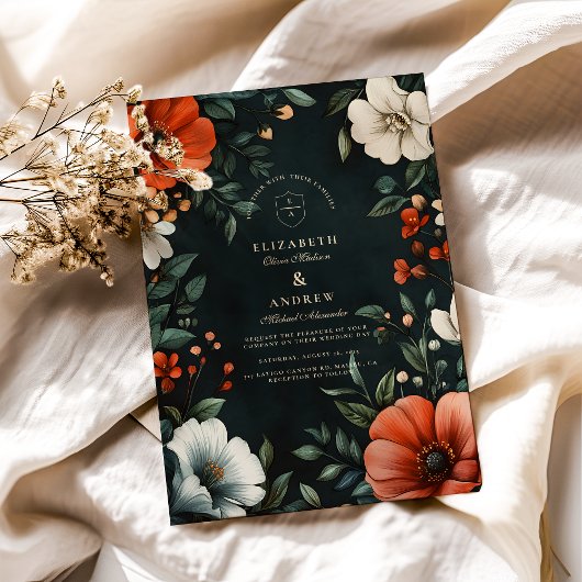 Vintager gotischer Fall Einladung