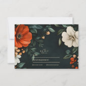 Vintager gotischer Fall RSVP Karte (Vorderseite)