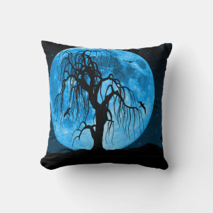 Vintager gotischer Halloween-Riesenvogel Kissen