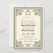 Vintager gotischer Olivenbaum Viktorianischer Hoch Einladung (Vorderseite)