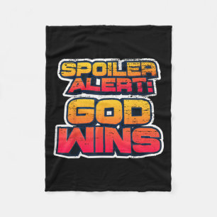 Vintager Gott - gewinnt Shirt Gott gewinnt Christl Fleecedecke
