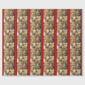 Vintager Gott Jul Tomte Geschenkpapier (Flach)