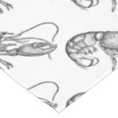 Vintager Grafiklobster Tischdecke (Schrägansicht)