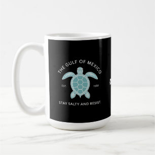 Vintager Grafischer MeeresschildkrötenGolf von Mex Kaffeetasse