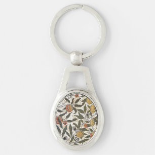 Vintager Granatapfel Williams Morris Schlüsselanhänger