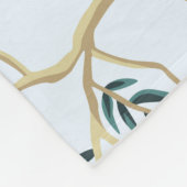 Vintager Granatapfelfruchtbaum, exotischer Vogel Fleecedecke (Ecke)