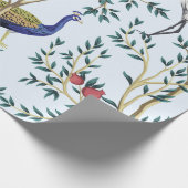 Vintager Granatapfelfruchtbaum, exotischer Vogel Geschenkpapier (Ecke)