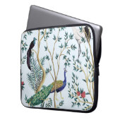 Vintager Granatapfelfruchtbaum, exotischer Vogel Laptopschutzhülle (Vorderseite Links)