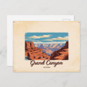 Vintager Grand Canyon, Arizona Postkarte (Vorne/Hinten)
