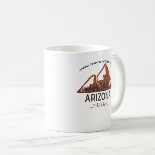 Vintager Grand Canyon Nationalpark Arizona Kaffeetasse (VorderseiteRechts)