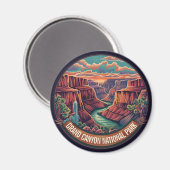 Vintager Grand Canyon Nationalpark Magnet (Vorderseite/Rückseite)