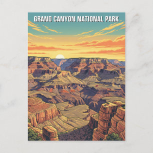 Vintager Grand Canyon Nationalpark Postkarte
