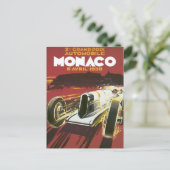 Vintager Grand Prix Monaco Postkarte (Stehend Vorderseite)