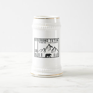 Vintager Grand Teton Nationalpark Wyoming Bierglas