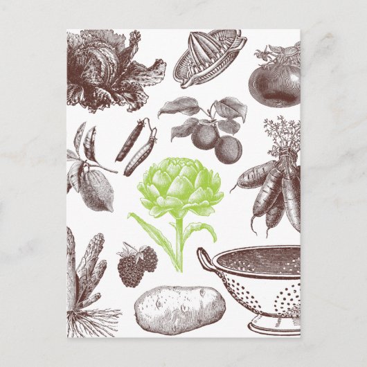 Vintager Greenmarket Postkarte (Vorderseite)