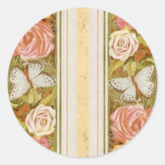 Vintager Grenzaufkleber Runder Aufkleber (Vorderseite)