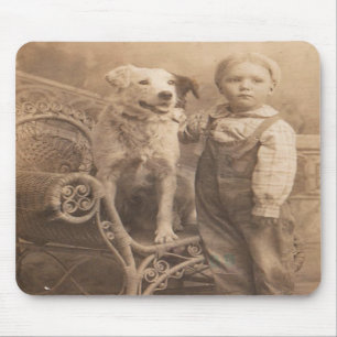 Vintager Grenzcollie Mousepad