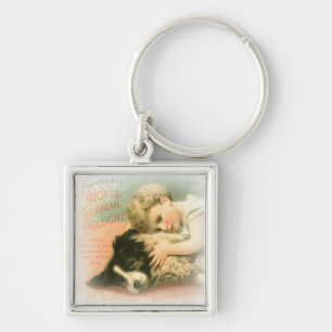 Vintager Grenzcollie-Schlüsselanhänger Schlüsselanhänger