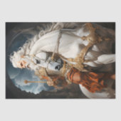 Vintager griechischer Gott Apollo Red Gold Seidenpapier (Vorderseite)