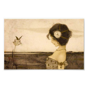 Vintager griechischer Jungfrau-Druck Fotodruck