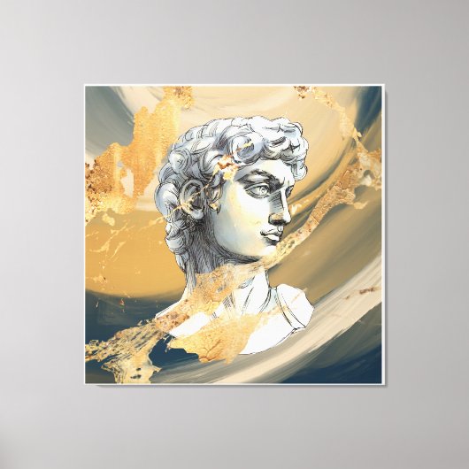 Vintager griechischer Skulpturenmarmor Leinwanddruck (Vorderseite)