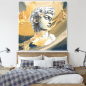 Vintager griechischer Skulpturenmarmor Leinwanddruck (Insitu (Schlafzimmer))