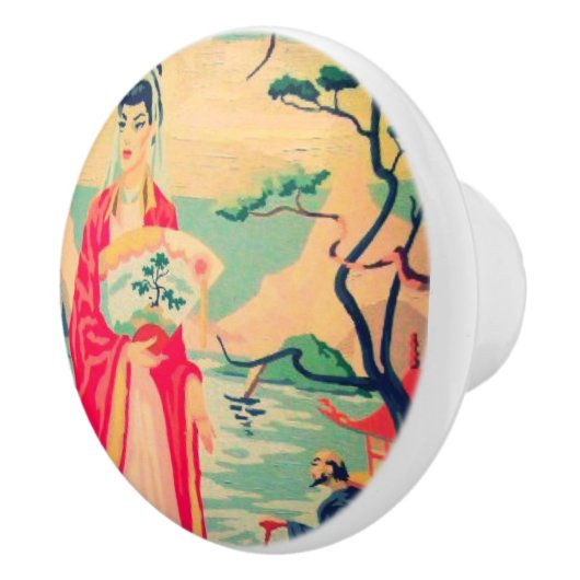 Vintager Griff des Chinoiserie PBN (Rechts)