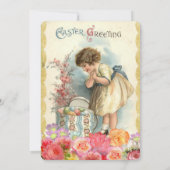 Vintager Grill mit Ostereier Holiday Brunch Invit Einladung (Rückseite)