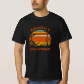 Vintager Groovy Halloween T - Shirt (Vorderseite)