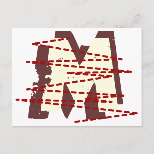 Vintager Großbuchstabe Feiertagspostkarte (Vorderseite)
