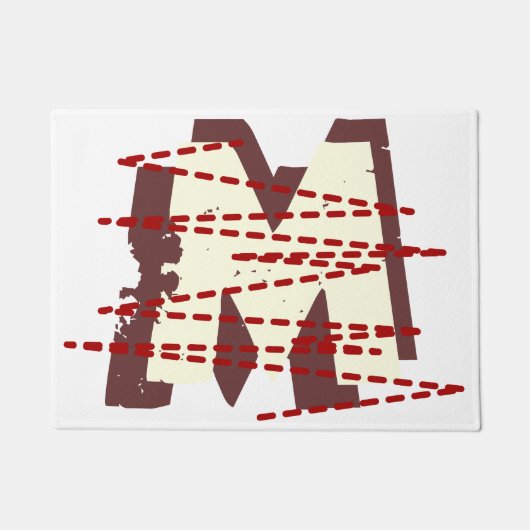 Vintager Großbuchstabe Fußmatte (Vorderseite)