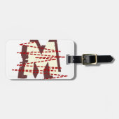 Vintager Großbuchstabe Gepäckanhänger (Vorderseite horizontal)