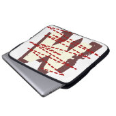 Vintager Großbuchstabe Laptopschutzhülle (Vorne Knopf)