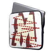 Vintager Großbuchstabe Laptopschutzhülle (Vorderseite Links)