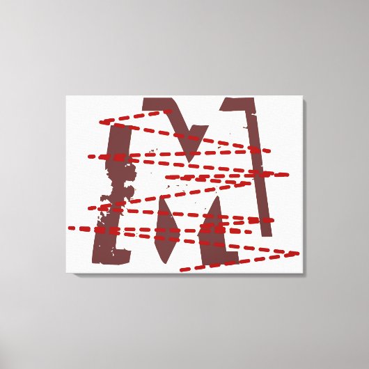 Vintager Großbuchstabe Leinwanddruck (Vorderseite)