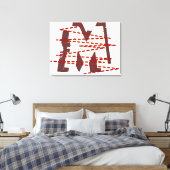 Vintager Großbuchstabe Leinwanddruck (Insitu (Schlafzimmer))