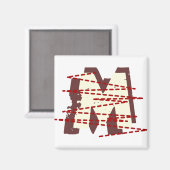 Vintager Großbuchstabe Magnet (Vorderseite/Rückseite)