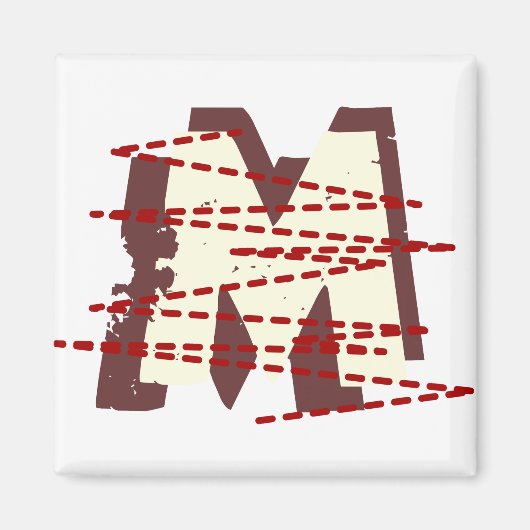 Vintager Großbuchstabe Magnet (Vorne)